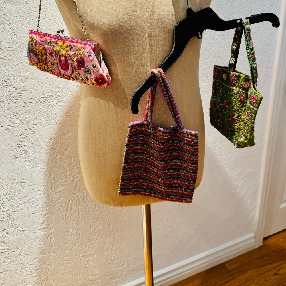 Colorful Embroidered Women's Bag Set